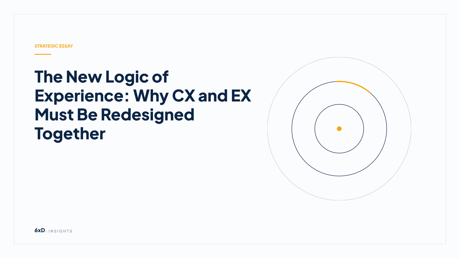 The New Logic of Experience: Why CX and EX Must Be Redesigned Together