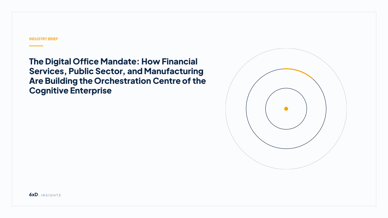 The Digital Office Mandate: How Financial Services, Public Sector, and Manufacturing Are Building the Orchestration Centre of the Cognitive Enterprise