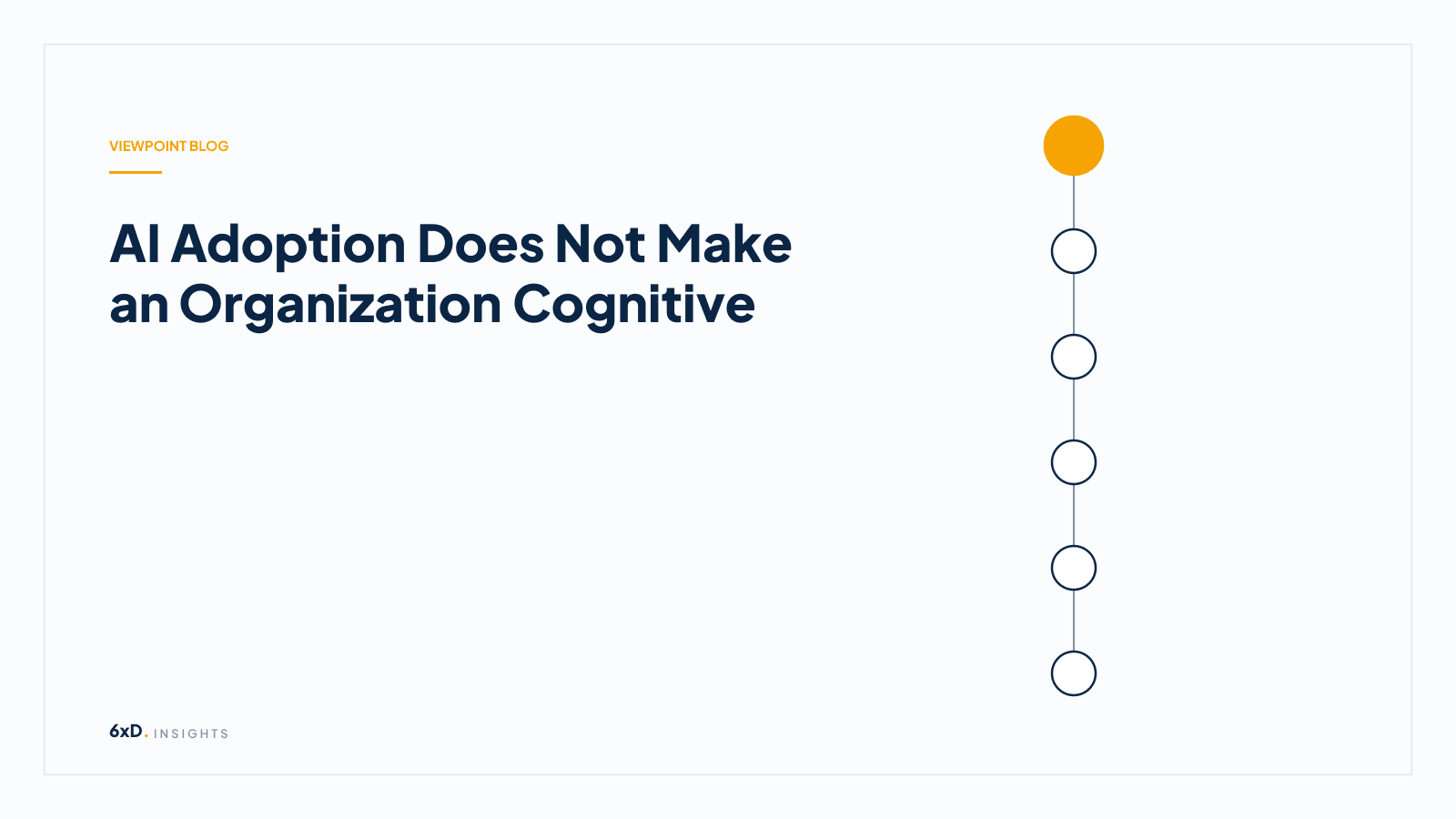 AI Adoption Does Not Make an Organization Cognitive