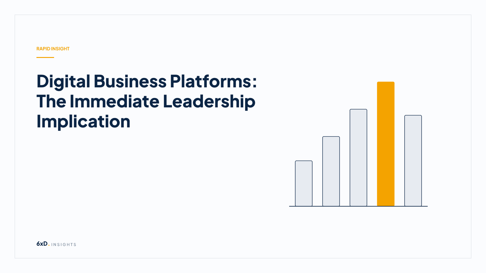 Digital Business Platforms: The Immediate Leadership Implication