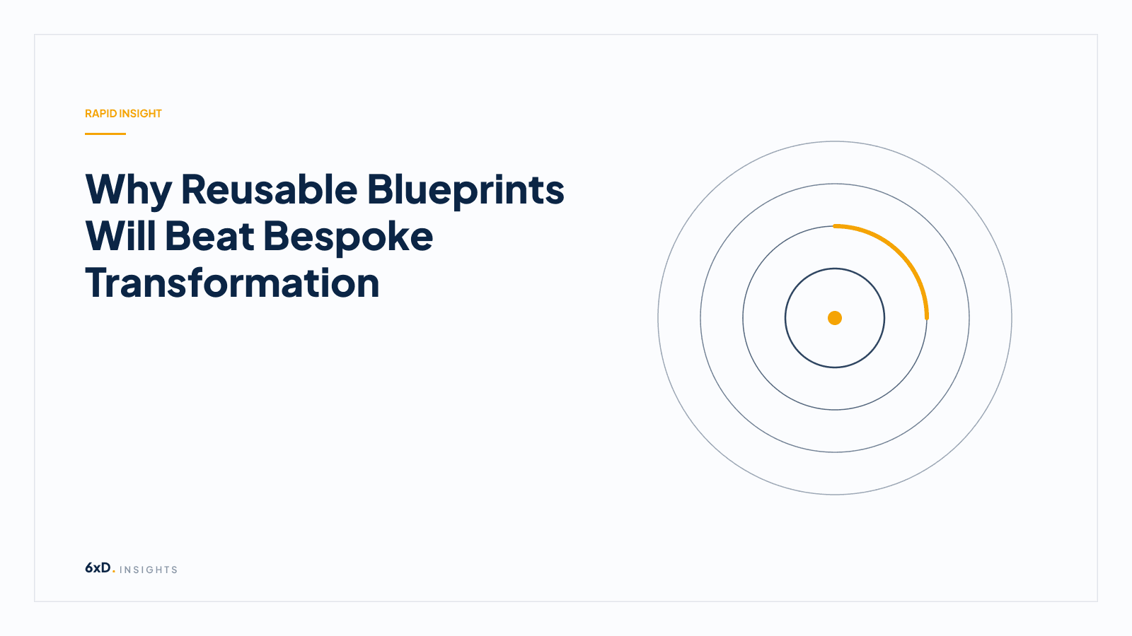 Why Reusable Blueprints Will Beat Bespoke Transformation