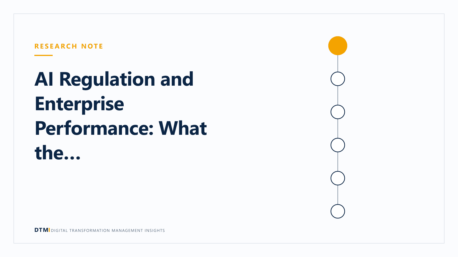 AI Regulation and Enterprise Performance: What the Evidence Actually Shows