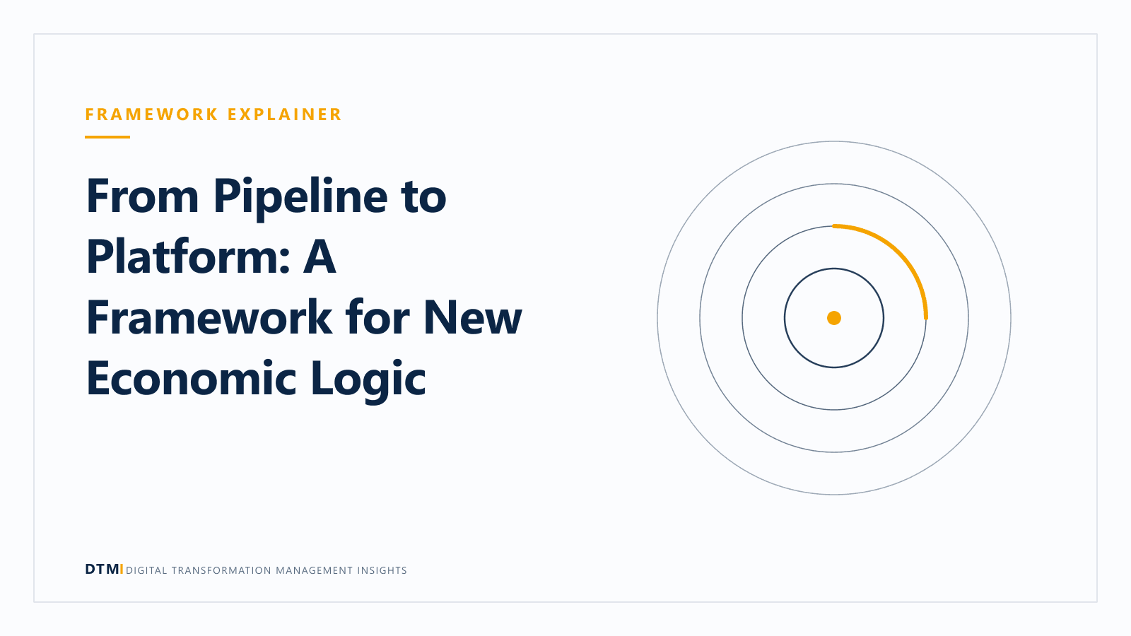 From Pipeline to Platform: A Framework for New Economic Logic