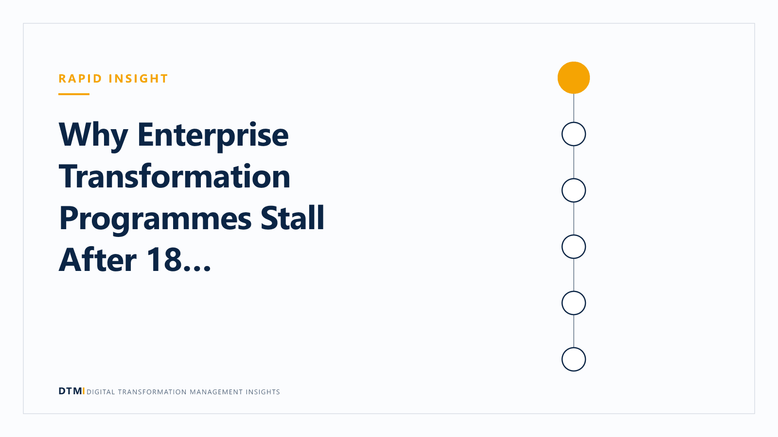 Why Enterprise Transformation Programmes Stall After 18 Months (And 3 Governance Fixes That Change This)