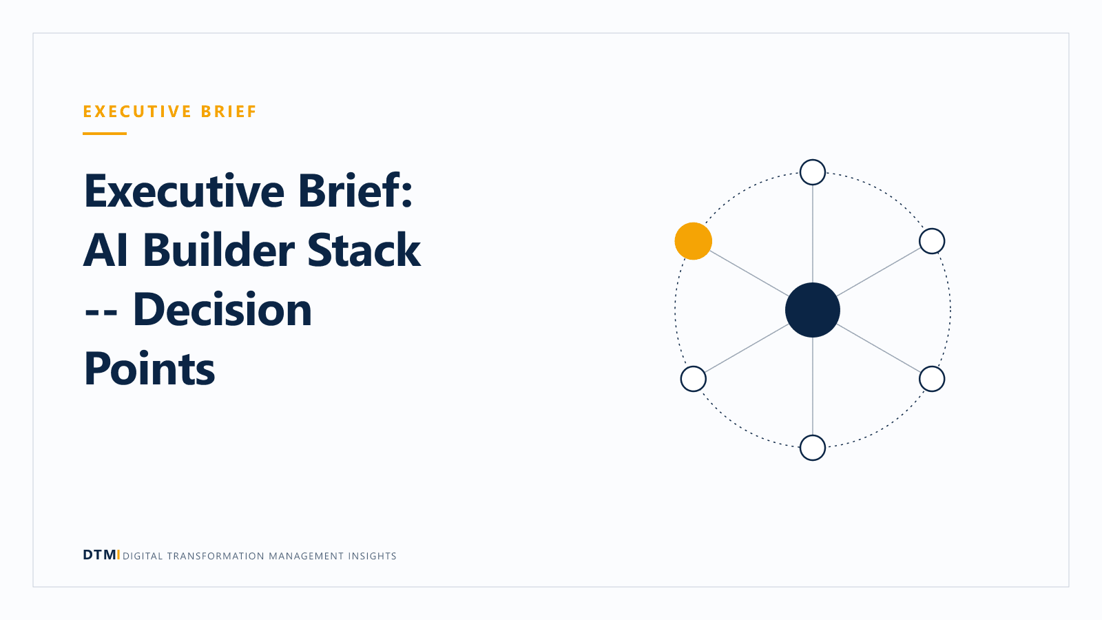 Executive Brief: AI Builder Stack — Decision Points